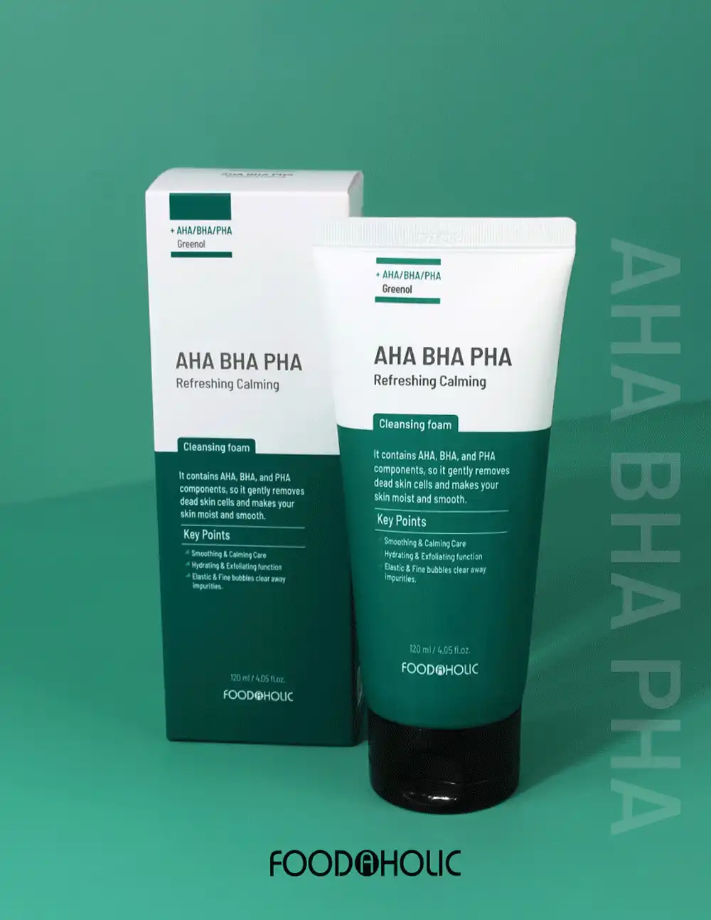 Sữa Rửa Mặt AHA BHA PHA Foodaholic Làm Dịu Da 120ml