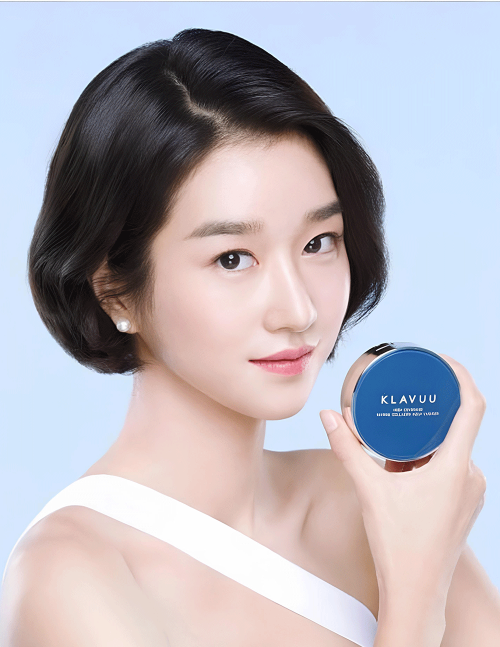 [REFILL] Phấn Nước Căng Bóng, Dưỡng Ẩm, Che Phủ, Lâu Trôi Klavuu BLUE Pearlsation Collagen Aqua Cushion 12g (Kèm Lõi REFILL)